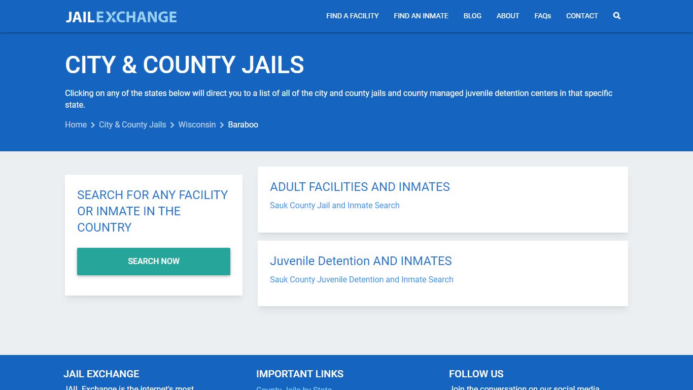 City & County Jails | Wisconsin | Baraboo | JailExchange